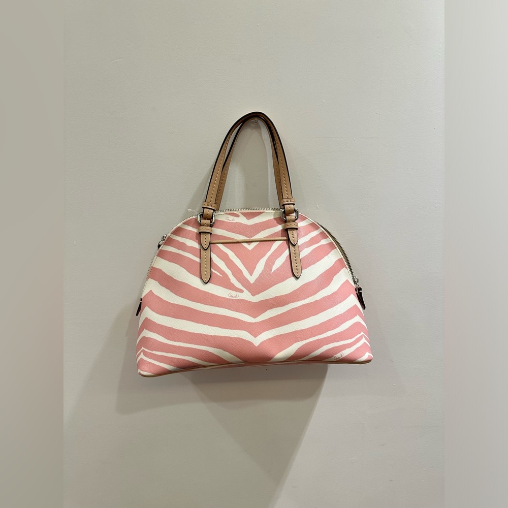Pink and zebra y2k bowler bag